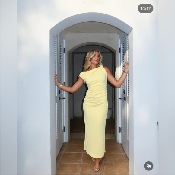 ZARA ASYMMETRIC MIDI DRESS - Picture 5 of 13